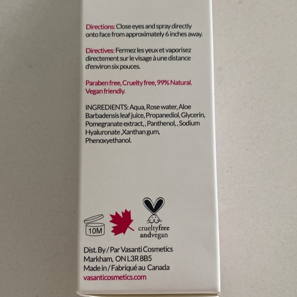 Visanti Rosewater Pomegranite Toner + Refreshing Spray (Bundle of 2 for $14) - Picture 5 of 5